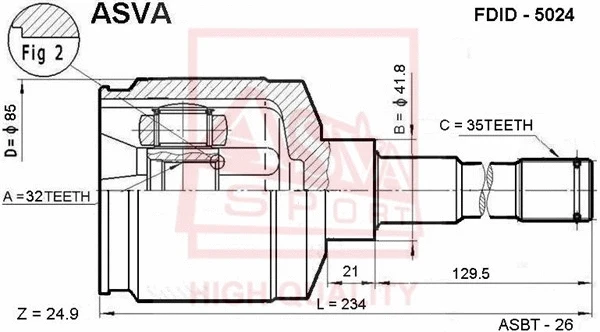 Joint Kit, drive shaft (FDID-5024)