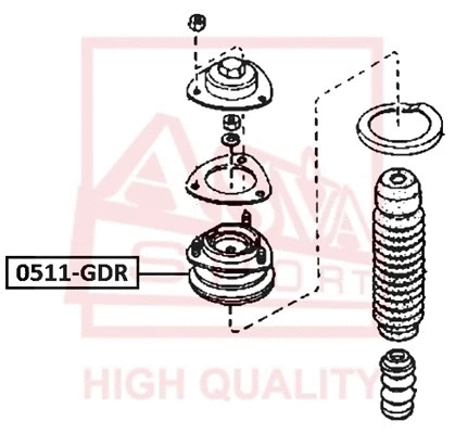 Mounting, shock absorber (0511-GDR)
