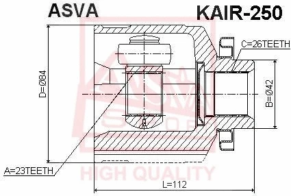 Joint Kit, drive shaft (KAIR-250)