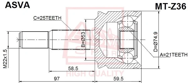 Joint Kit, drive shaft (MT-Z36)