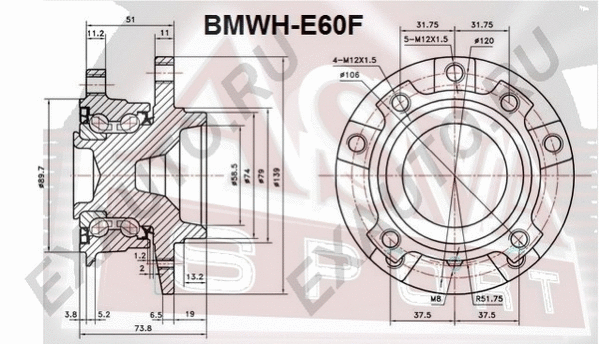 Wheel Hub (BMWH-E60F)