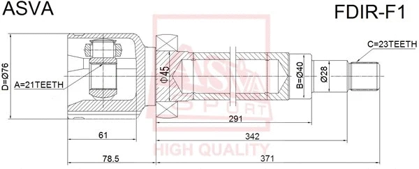 Joint Kit, drive shaft (FDIR-F1)