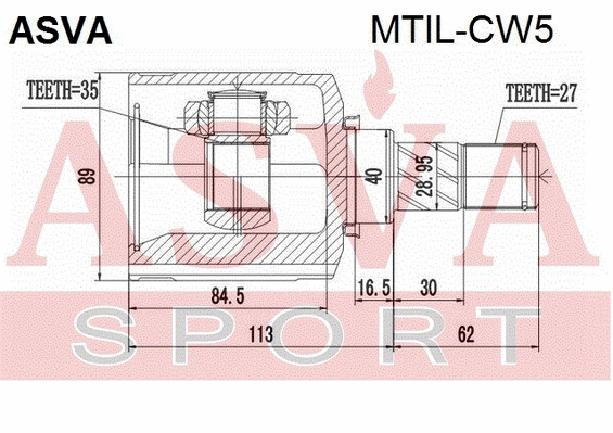 Joint Kit, drive shaft (MTIL-CW5)