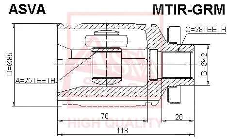 Joint Kit, drive shaft (MTIR-GRM)