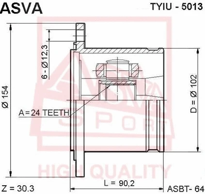 Joint Kit, drive shaft (TYIU-5013)