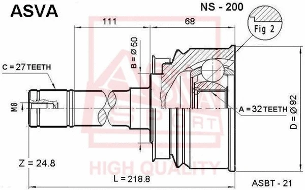 Joint Kit, drive shaft (NS-200)