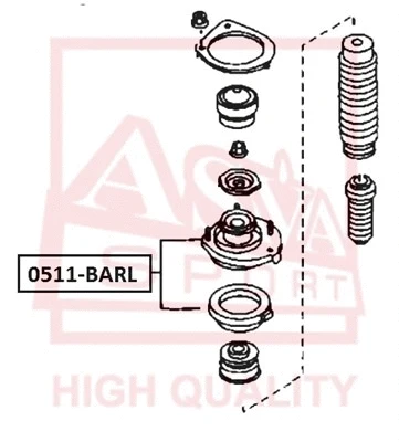 Mounting, shock absorber (0511-BARL)