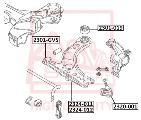 Control/Trailing Arm, wheel suspension (2324-011)