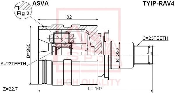 Joint Kit, drive shaft (TYIP-RAV4)