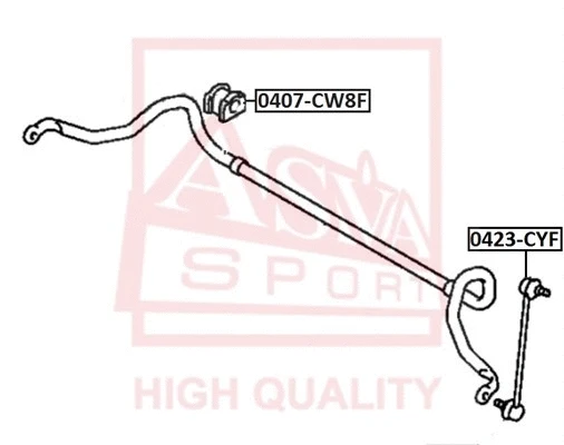 Bushing, stabiliser bar (0407-CW8F)