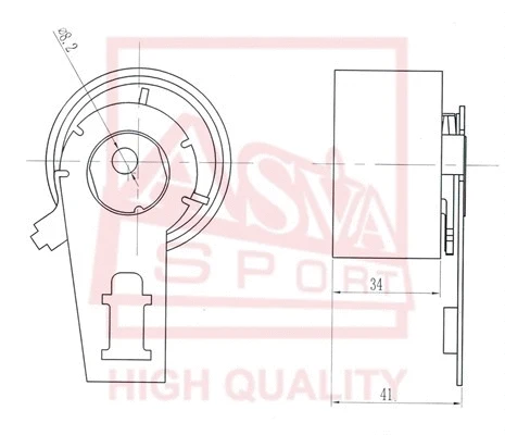 Tensioner Pulley, V-belt (HYBP-017)