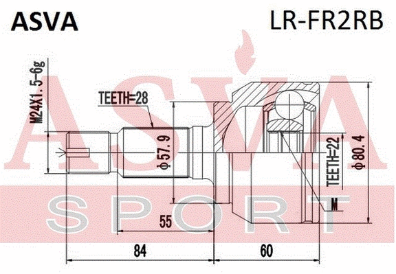 Joint Kit, drive shaft (LR-FR2RB)