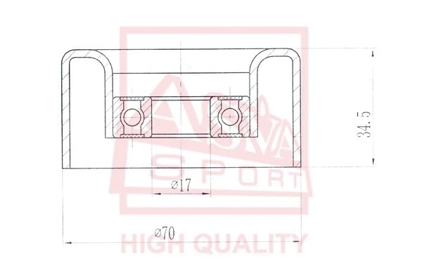 Tensioner Pulley, V-belt (NSBP-013)