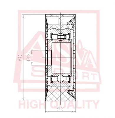 Tensioner Pulley, V-belt (BMBP-002)