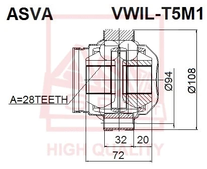Joint Kit, drive shaft (VWIL-T5M1)