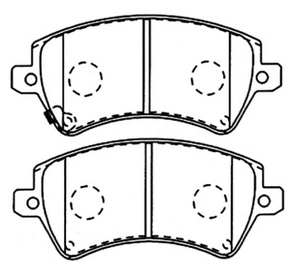 Brake Pad Set, disc brake (AKD-1243)