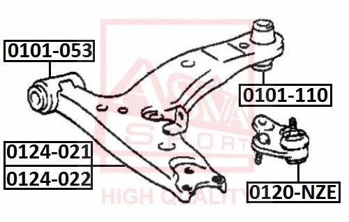 Mounting, control/trailing arm (0101-053)