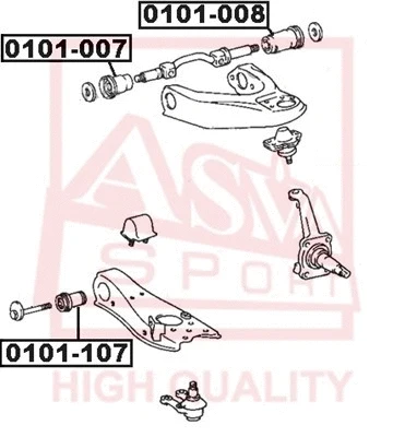 Mounting, control/trailing arm (0101-107)