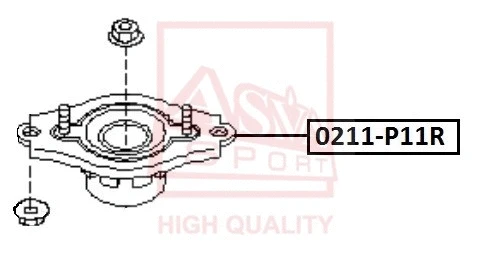 Mounting, shock absorber (0211-P11R)