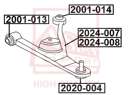 Mounting, control/trailing arm (2001-013)