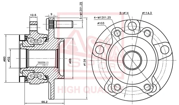 Wheel Hub (NSWH-J10F)