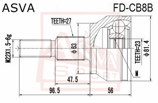 Joint Kit, drive shaft (FD-CB8B)
