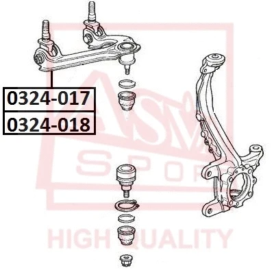 Control/Trailing Arm, wheel suspension (0324-018)