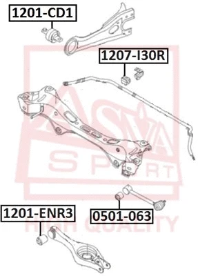 Bushing, stabiliser bar (1207-I30R)