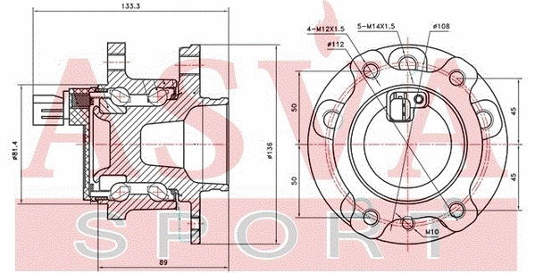 Wheel Hub (VOWH-S80MR)