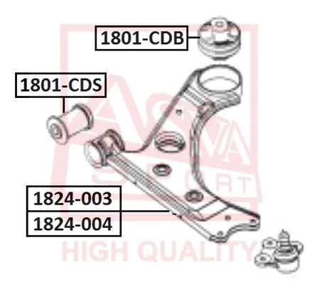 Mounting, control/trailing arm (1801-CDS)