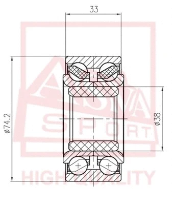 Wheel Bearing (DAC38740036-33)