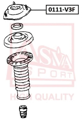 Mounting, shock absorber (0111-V3F)