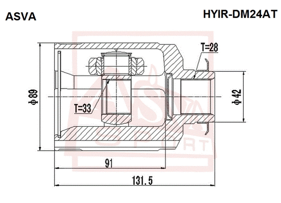 Joint Kit, drive shaft (HYIR-DM24AT)
