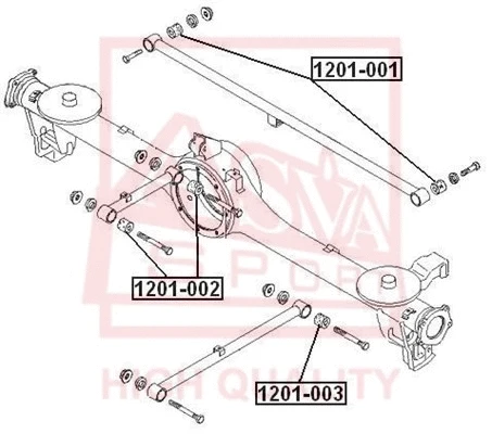 Mounting, control/trailing arm (1201-003)