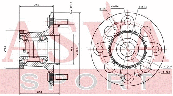 Wheel Hub (HNWH-CF3A50R)