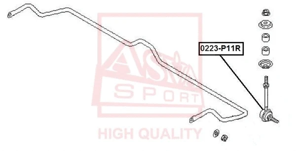 Link/Coupling Rod, stabiliser bar (0223-P11R)