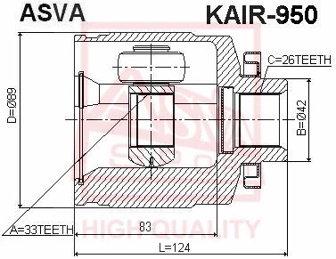 Joint Kit, drive shaft (KAIR-950)