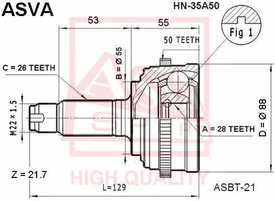 Joint Kit, drive shaft (HN-35A50)