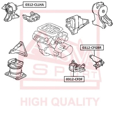 Mounting, engine (0312-CFGBR)