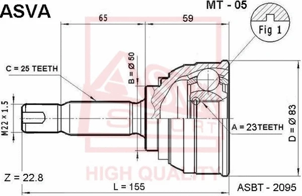 Joint Kit, drive shaft (MT-05)