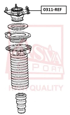 Mounting, shock absorber (0311-REF)