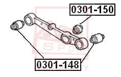 Mounting, control/trailing arm (0301-150)