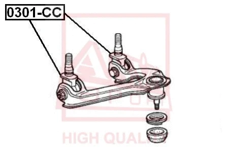 Mounting, control/trailing arm (0301-CC)