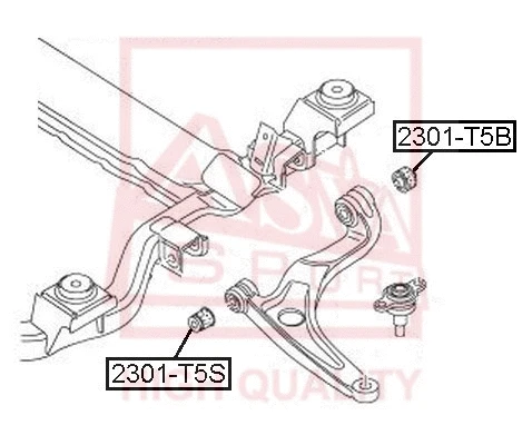Mounting, control/trailing arm (2301-T5B)