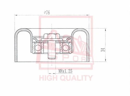 Tensioner Pulley, V-belt (NSBP-017)