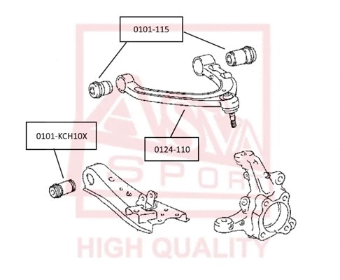 Mounting, control/trailing arm (0101-115)