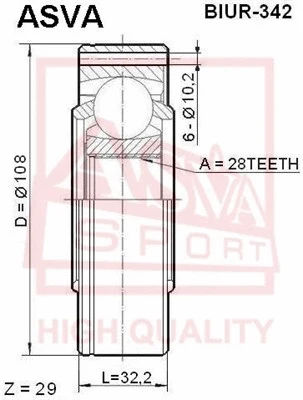 Joint Kit, drive shaft (BIUR-342)