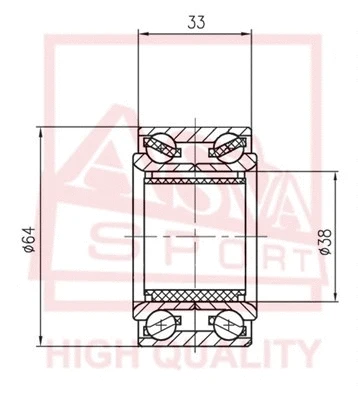 Wheel Bearing (DAC38640036-33)