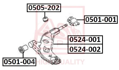 Control/Trailing Arm, wheel suspension (0524-002)