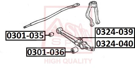 Mounting, control/trailing arm (0301-035)